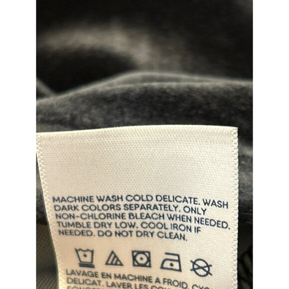 Lands End Gray Black Velvet V Neck Pull Over Blouse Comfortable Relaxed 2X - Picture 7 of 7